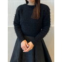 エイミーイストワール eimy istoire フェザーミックスクルーニット (BLACK)