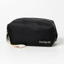 デシグアル Desigual プレーンカラー ナイロンポーチ (グレー/ブラック)