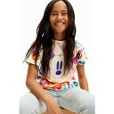 デシグアル Desigual ミッキーマウス マルチカラーTシャツ (ホワイト)