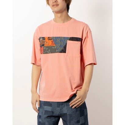 デシグアル Desigual インドモチーフ パッチワーク Tシャツ (オレンジ)