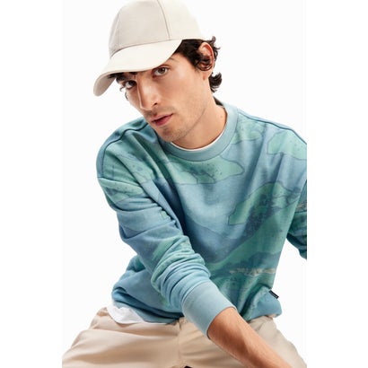 デシグアル Desigual 和風景色 スウェットシャツ (グリーン)