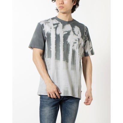 デシグアル Desigual パームツリー写真プリント Tシャツ (グレー/ブラック)