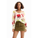 デシグアル Desigual 花柄 オーバーサイズセーター (ホワイト)