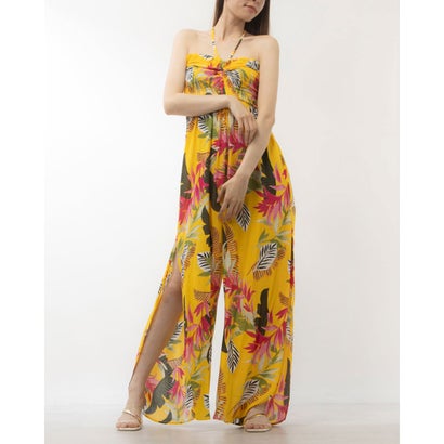 デシグアル Desigual トロピカル ホルターネック ロングオールインワン (イエロー)