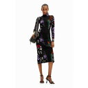 デシグアル Desigual M. Christian Lacroix アーティ ミディワンピース (グレー/ブラック)