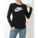 ナイキ ペアTシャツ ナイキ NIKE レディース 長袖Tシャツ ナイキ ウィメンズ NSW X エッセンシャル ICN F L/S Tシャツ FJ0442010 （BLACK）