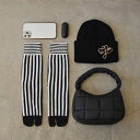 スタイロ styiro ストライプ 足袋ソックス/靴下(ブラック)