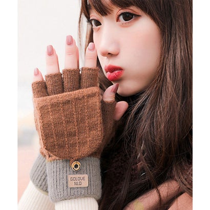 フード付き ニットグローブ フード付き ニットグローブ