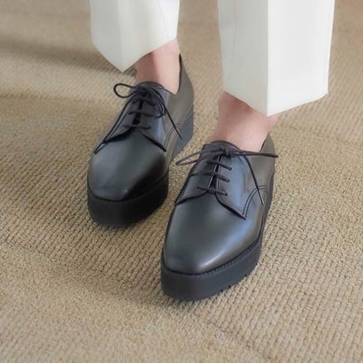 【レイン対応】レースアッププラットフォーム (ブラック)