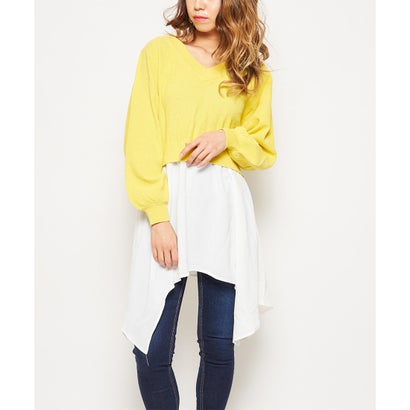 スパイラルガール SPIRALGIRL バックリボンレイヤードチュニック (イエロー)