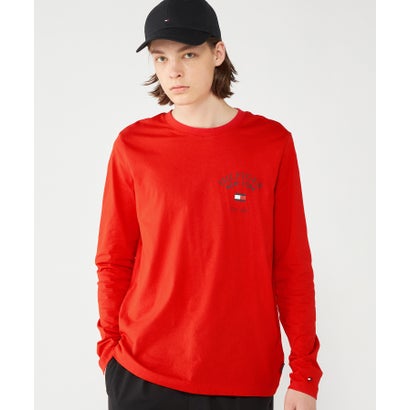 トミー ヒルフィガー TOMMY HILFIGER アーチバーシティロングスリーブTシャツ （レッド）