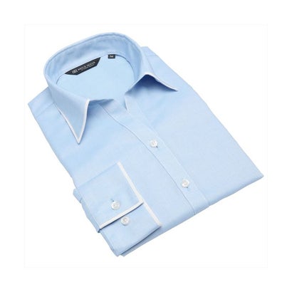 トーキョーシャツ TOKYO SHIRTS 形態安定 スキッパー衿 長袖 レディースシャツ (ブルー) トーキョーシャツ TOKYO SHIRTS 形態安定 スキッパー衿 長袖 レディースシャツ (ブルー)