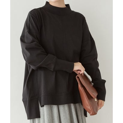 アットワン atONE ハイネックビッグヘムランダムカットソー (ブラック) アットワン atONE ハイネックビッグヘムランダムカットソー (ブラック)