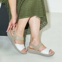 【WEB限定】【3E】厚底デザインサンダル (アイボリーコンビ)