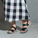 【WEB限定】【3E】厚底デザインサンダル(ブラック)