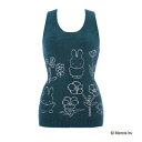 スロギー sloggi ミッフィーコラボ あったか インナートップ 062 (お花とmiffy(ネイビー))