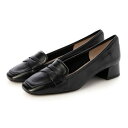 インターショシュール INTER-CHAUSSURES スクエアトウヒールアップローファー (ブラック)(4)