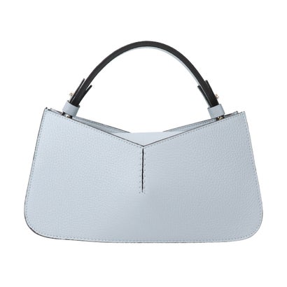ロリステッラ LORISTELLA Vカットレザーハンドバッグ （ライトブルー）