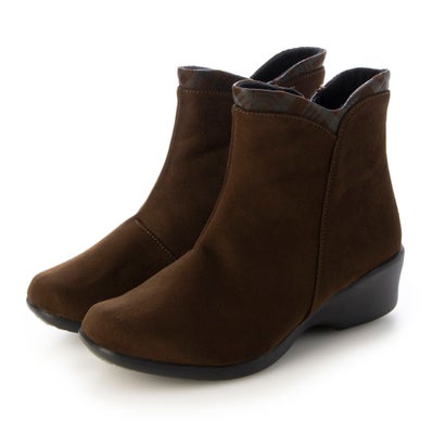 オールデイウォーク ALL DAY Walk 防水ほかほかウェッジブーツ （ダークブラウン）