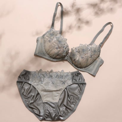 パリーゼ Palissee 【EFカップ】アップリケフルール3/4カップブラ&ショーツ 【返品不可商品】 (カーキ)