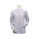 トーキョーシャツ TOKYO SHIRTS 形態安定 スキッパー衿 綿100 長袖レディースシャツ （パープル）