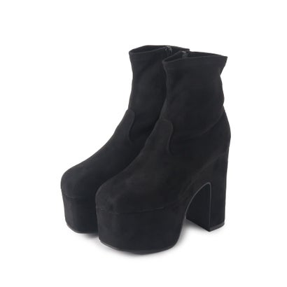 シーエス ティーアンドピー csT&P スクウェアヒールストレッチブーツ （ブラック(119)）