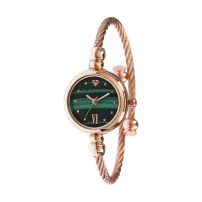 ヴァリアススタイル VARIOUS STYLE 12時にハート型インデックス&ラインストーン バングルウォッチ レディースウォッチ レディース腕時計 SPST048-GLD （GLD）