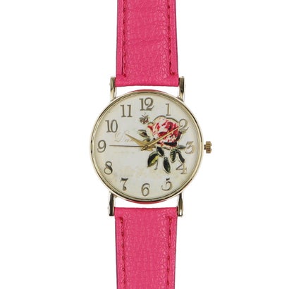 ヴァリアススタイル VARIOUS STYLE バラの花と蝶々が文字盤にデザインされたラグジュアリーウォッチ フラワーデザイン PUレザーベルト レディース腕時計 SPST052-DPK （DPK）