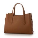 トミエコ Tomieco LEATHER ショルダーバッグ あおりポケット 本革 (BROWN)