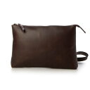 ラフィネ Raffine Raffine オイルレザークラッチショルダー (DARK BROWN/NAVY)