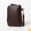 ラフィネ Raffine Raffine オイルレザースマートポーチ (DARK BROWN/BEIGE)
