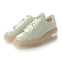 Acrux/アクルス (E Green)エナメルスクエアトウ厚底スニーカー