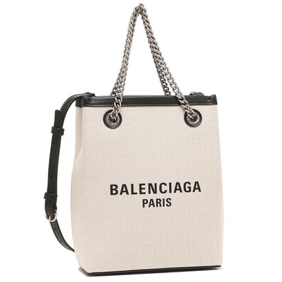 ハンドバッグ バレンシアガ BALENCIAGA ショルダーバッグ ハンドバッグ ホワイト ブラック レディース BALENCIAGA 761303 2AAOK 9260 （NATURAL）