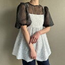 ジュノア JUNOAH フェザージャガードキャミビスチェ (ホワイト)