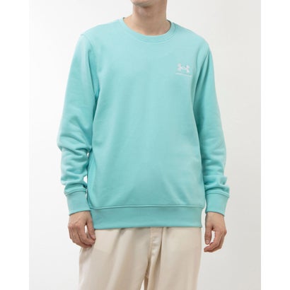 アンダーアーマー UNDER ARMOUR メンズ スウェットトレーナー UAエッセンシャルテリー クルー 1384821 (Radial Turquoise ...