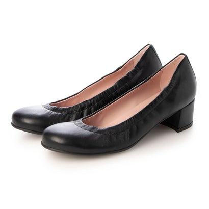 プリティ・バレリーナ バレエシューズ プリティ・バレリーナ Pretty Ballerinas JOANNA leather puckered trim（ジョアンナ レザー パッカードトリム）ヒール付きバレエシューズ （NEGRO）