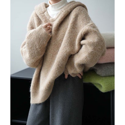 アルゴトウキョウ ARGO TOKYO Wool Blend Hoodie Knit Pullover 25071 フードニットプルオーバー （ベージュ）