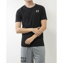 アンダーアーマー UNDER ARMOUR メンズ フィットネス 長袖コンプレッションインナー UAヒートギア フィッティド ショートスリーブシャツ 1387941 (Black/White/)