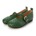 ヒナ グリーン レーベル Hina Green Label ベルト付き オブリークトゥパンプス (グリーン)