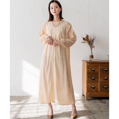 ヴィータフェリーチェ VitaFelice ロングスリーブワンピース 【長袖】 (IVORY)