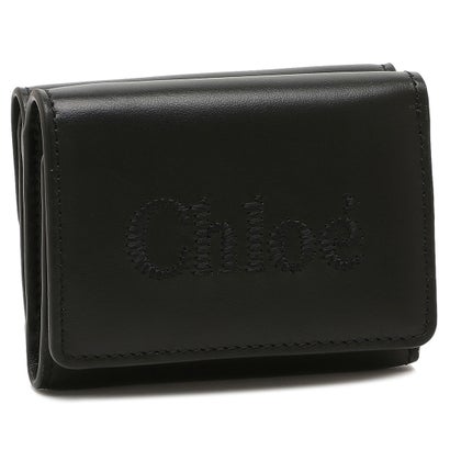 クロエ Chloe 三つ折り財布 クロエセンス ミニ財布 ロゴ ブラック レディース CHLOE CHC23AP875I10 001 （BLACK）