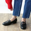 フィン Fin バックルローファー【低反発スポンジ入り】 (ブラック)