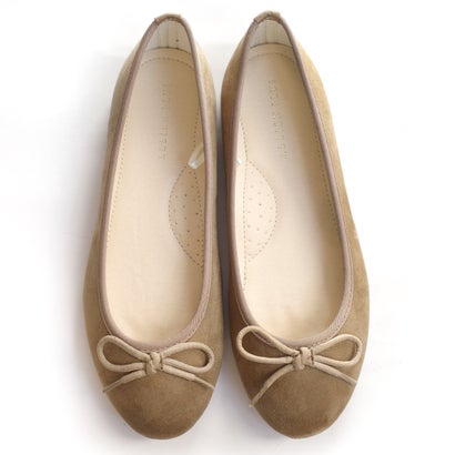 [アミアミ] バレエシューズ ラウンドトゥ レディース フラットパンプス 歩きやすい 靴 黒 バレエコア ぺたんこ FX2001 (サンドベージュ(スエード))