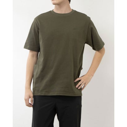 ニューバランス New Balance メンズ 半袖Tシャツ サイドポケットTシャツ_ AMT45100 (グリーン)