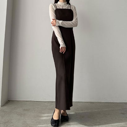 ルエレ Louere Louere バックデザインIラインキャミワンピース (ブラウン) ルエレ Louere Louere バックデザインIラインキャミワンピース (ブラウン)