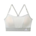 アディダス adidas スポーツブラ メッシュ素材で通気性抜群 吸汗速乾 (ライトグレー)