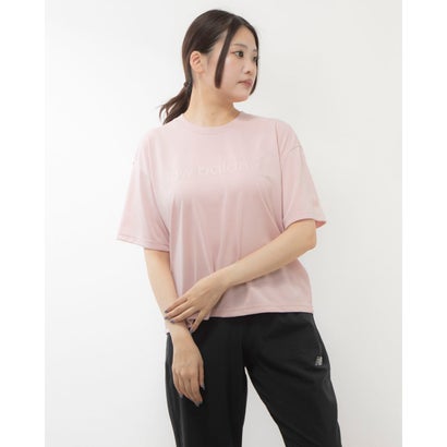 ニューバランス New Balance レディース 半袖機能Tシャツ ショートレングスTシャツ_ AWT45119 （ピンク）
