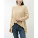 リナシメント RINASCIMENTO MIXリブデザインニットトップス (Beige Chiaro)