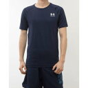 アンダーアーマー UNDER ARMOUR メンズ フィットネス 長袖コンプレッションインナー UAヒートギア フィッティド ショートスリーブシャツ 1387941 (Midnight Navy//White)
