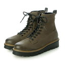 ブソラ bussola サイドジッパーショートブーツ (カーキ)